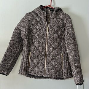 Like brand new Michael Kors leopard print quilted puffer jacket